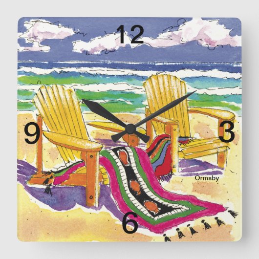 Master Wall Clock anzeigen Quadratische Wanduhr (Vorderseite)