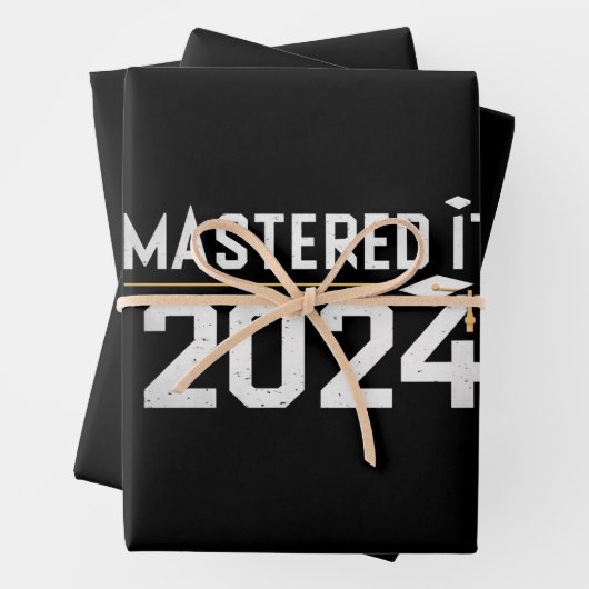 Masterabschluss 2024 geschenkpapier set (Beispiel)