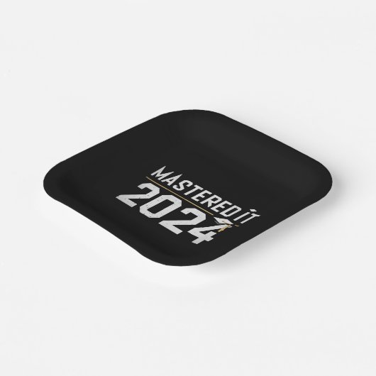 Masterabschluss 2024 pappteller (Gewinkelt)