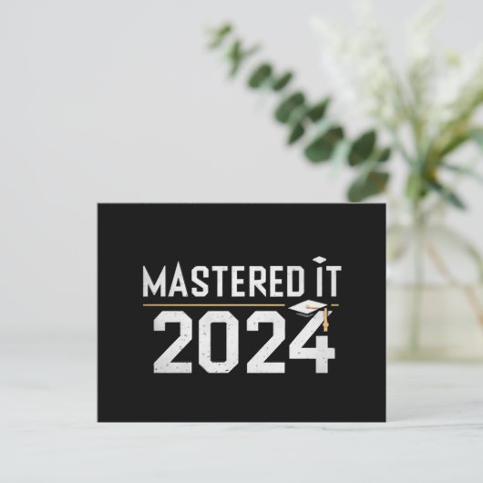 Masterabschluss 2024 postkarte (Stehend Vorderseite)