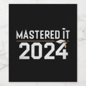 Masterabschluss 2024 weinetikett (Einzelnes Label)