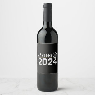 Masterabschluss 2024 weinetikett