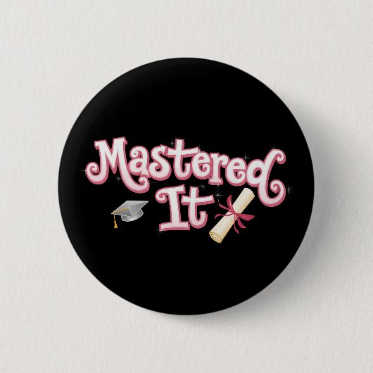 Masterabschluss in IT-Abschluss Button (Vorderseite)