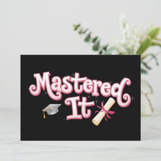 Masterabschluss in IT-Abschluss Einladung (Stehend Vorderseite)