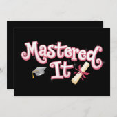 Masterabschluss in IT-Abschluss Einladung (Vorne/Hinten)