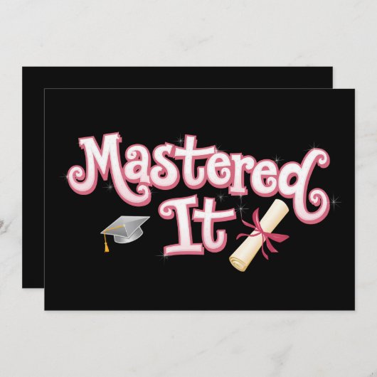 Masterabschluss in IT-Abschluss Einladung (Vorne/Hinten)