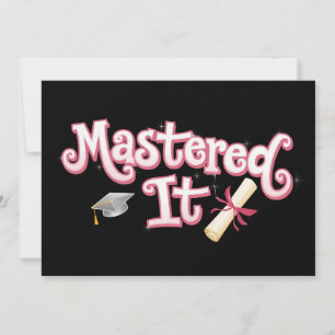 Masterabschluss in IT-Abschluss Einladung