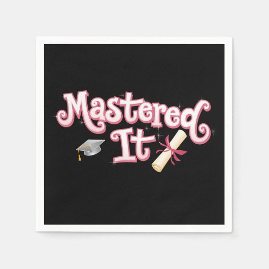 Masterabschluss in IT-Abschluss Serviette (Vorderseite)