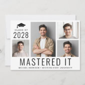 Mastering Foto Master Grad Party Einladung (Vorderseite)