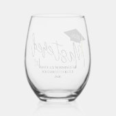 Mastering it Graduation Cap Weinglas Ohne Stiel (Rückseite)
