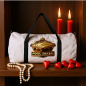 Mastering the Game: Pool Shark Logo on Pool Table Duffle Bag