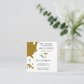 Mastermaler und grünes Karton Quadratische Visitenkarte (Stehend Vorderseite)