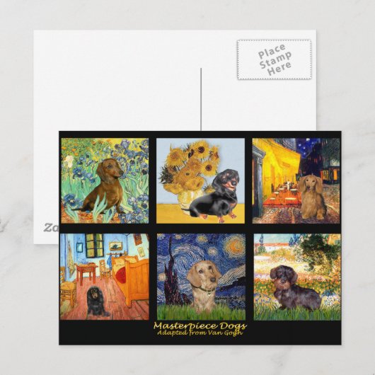 Masterpiece Composite-Dackeln Postkarte (Vorne/Hinten)
