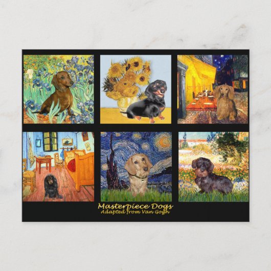 Masterpiece Composite-Dackeln Postkarte (Vorderseite)