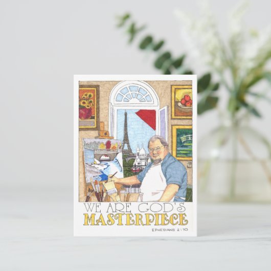 Masterpiece Inspiration Postcard Postkarte (Stehend Vorderseite)