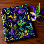 Masterpiece Mardi Gras Masken Muster Geschenkpapier