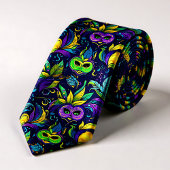 Masterpiece Mardi Gras Masken Muster Krawatte