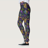 Masterpiece Mardi Gras Masken Muster Leggings (Links)