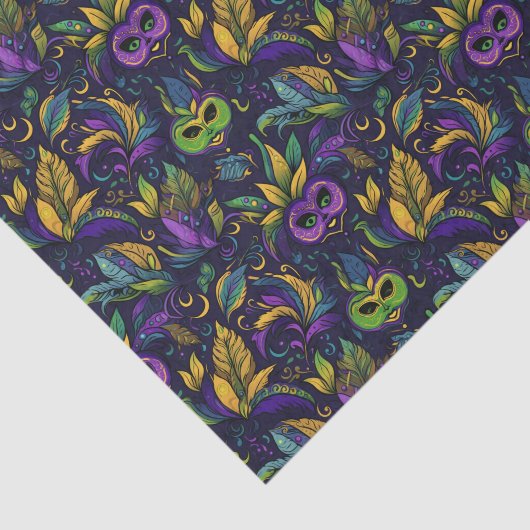 Masterpiece Mardi Gras Masken Muster Seidenpapier (Ausschnitt)