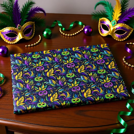 Masterpiece Mardi Gras Masken Muster Seidenpapier