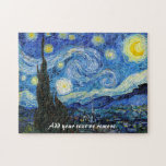 Masterpiece, "Starry Night" von Vincent Van Gogh, Puzzle<br><div class="desc">"Starry Night" von Vincent Van Gogh. Eines seiner beliebtesten Gemälde und eines der wertvollsten Gemälde der Welt. Klicken Sie auf den Button "Anpassen", um Ihren eigenen Text hinzuzufügen und Ihr eigenes einzigartiges Geschenk zu erstellen. Wie wäre es mit jemandes Namen, einem Geburtstag oder Weihnachtsgrüßen, einem Ort und einem Datum? Oder,...</div>