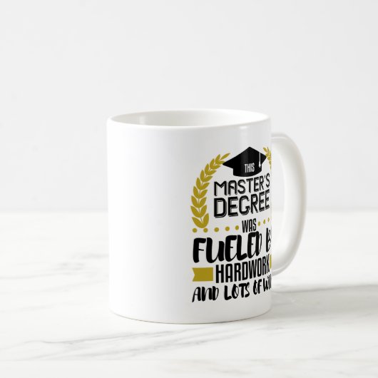Masters Degree Abschluss Geschenk MSW MBA Lover Kaffeetasse (VorderseiteRechts)