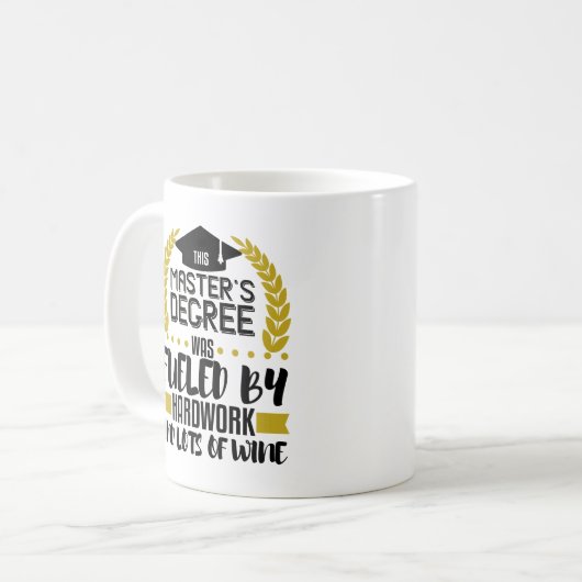 Masters Degree Abschluss Geschenk MSW MBA Lover Kaffeetasse (Vorderseite Links)