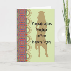 Masters Degree Card for Female. Karte