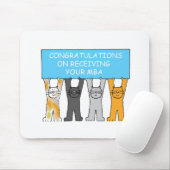 Masters Degree Herzlichen Glückwunsch Cartoon Cats Mousepad (Mit Mouse)
