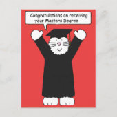 Masters Degree Herzlichen Glückwunsch Cat Lover Postkarte (Vorderseite)