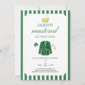 Masters Golf 1st Birthday Invitation Template: Edi Einladung (Vorderseite)