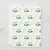 Masters Golf Viewing Watch Party Hand Drawn Green Einladung (Rückseite)