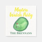 Masters Golf Watch Party Serviette (Vorderseite)