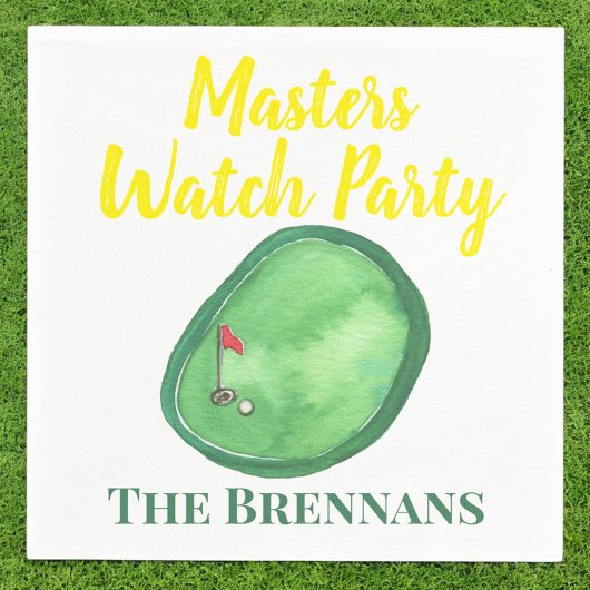 Masters Golf Watch Party Serviette