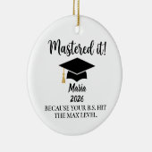 Masters Graduation Ornament, College Graduation  Keramik Ornament (Rechts)