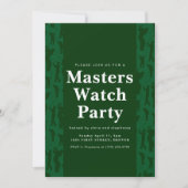 Masters Turnament Golf Watch Party Einladung (Vorderseite)