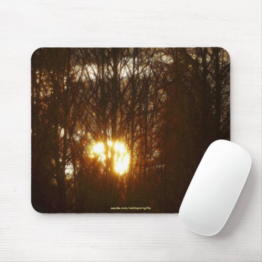 MASTERSTÜCKE DES NATURSonnenlichts durch Bäume Mousepad (Mit Mouse)