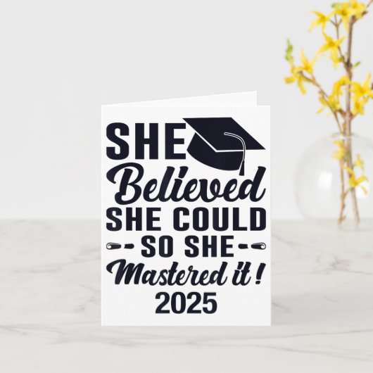 Masterstudiengang 2025 Abschluss Karte (Gelbe Blume)