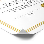 Mastery Award Certificate Poster (Ecke)