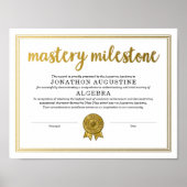 Mastery Award Certificate Poster (Vorne)