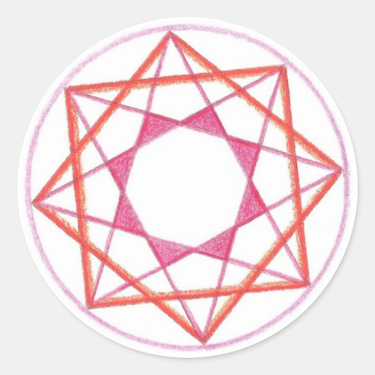 Mastery Mandala #2 Runder Aufkleber (Vorderseite)