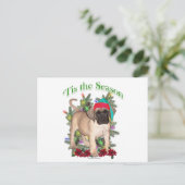 Mastiff 2 "Tis Feiertagspostkarte (Stehend Vorderseite)