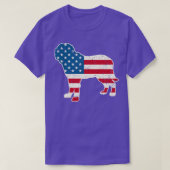 Mastiff American Flag 4. Juli für Männer Frauen Bo T-Shirt (Design vorne)