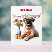 Mastiff auf einer Feier Acrylschild (Neutral)