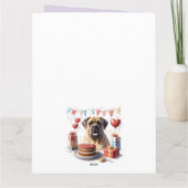 Mastiff auf einer Feier Karte (Rückseite)