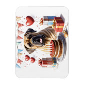 Mastiff auf einer Feier Magnet (Vertikal)
