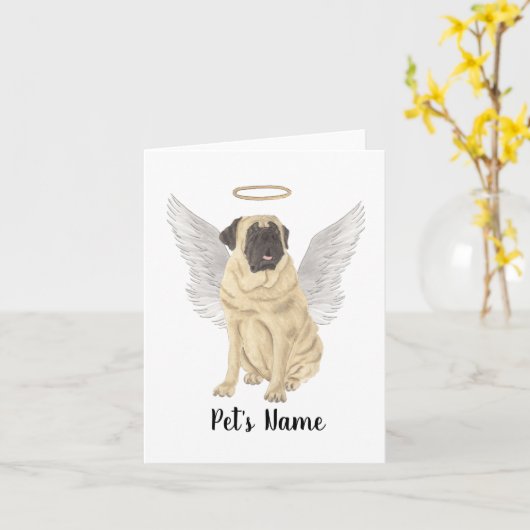 Mastiff Beileid Memorial Karte (Gelbe Blume)