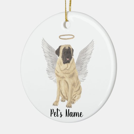 Mastiff Beileid Memorial Keramik Ornament (Links)