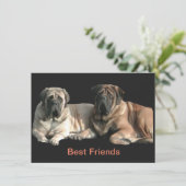 Mastiff Best Friends  Einladung (Stehend Vorderseite)