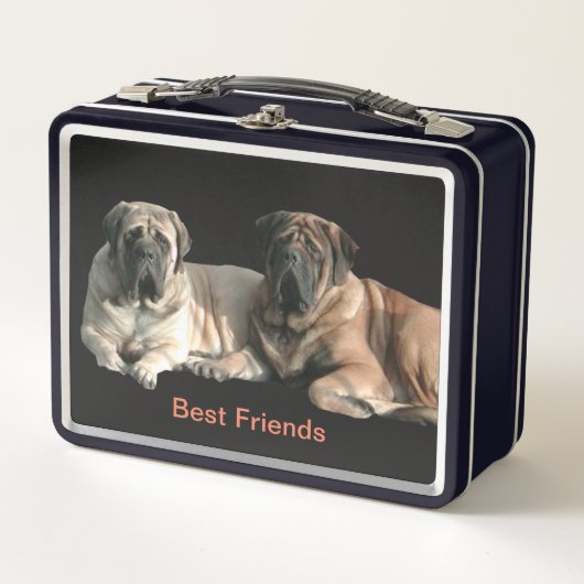 Mastiff Best Friends Metall Brotdose (Vorderseite)